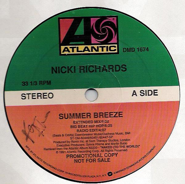 Nicki Richards : Summer Breeze (12", Promo)