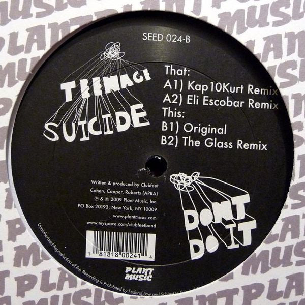 Clubfeet : Teenage Suicide (12")