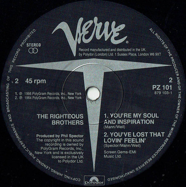 The Righteous Brothers : Unchained Melody (12", Single, RE)