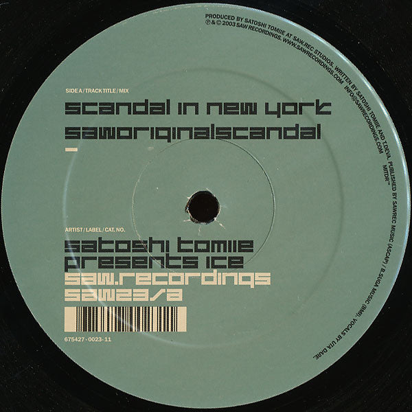Satoshi Tomiie Presents Ice (7) : Scandal In New York (12")