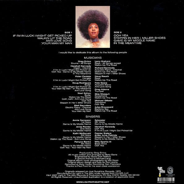 Betty Davis : Betty Davis (LP, Album, RE, RM, 180)