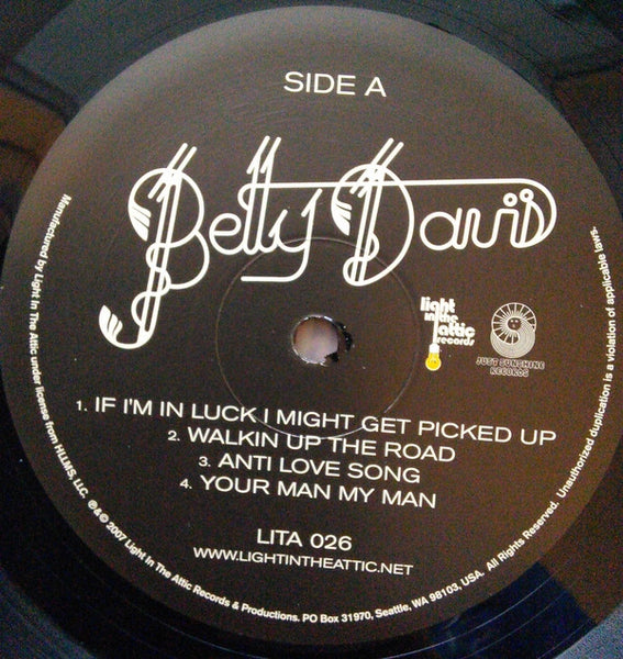Betty Davis : Betty Davis (LP, Album, RE, RM, 180)