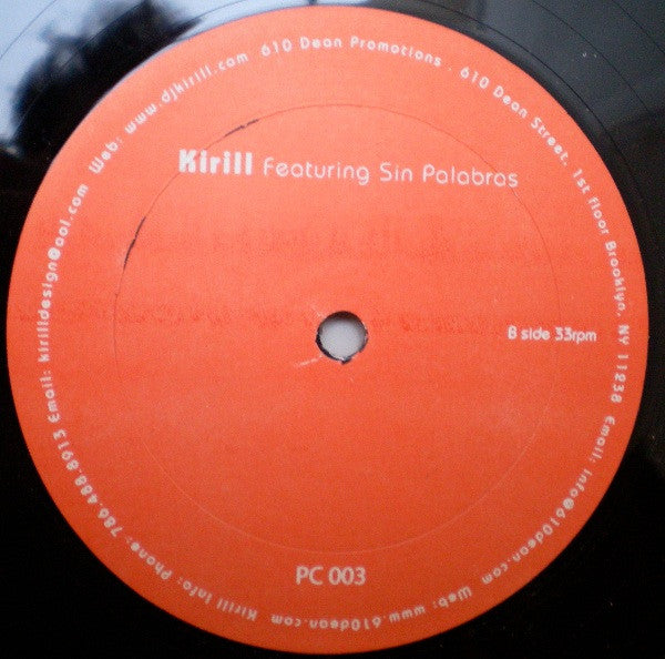 DJ Kirill Featuring Sin Palabras : Chango (12")