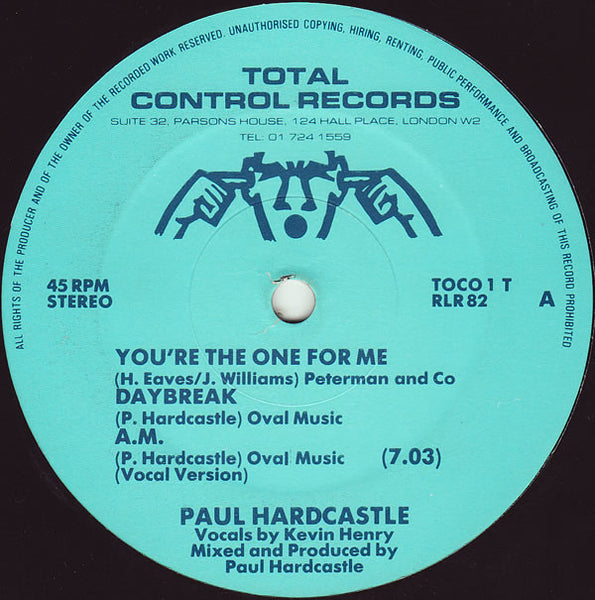 Paul Hardcastle : You're The One For Me / Daybreak / A.M. (12", Orl)