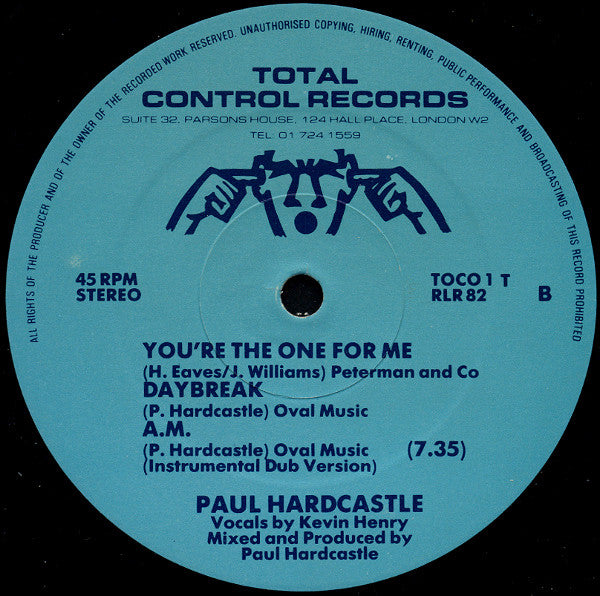 Paul Hardcastle : You're The One For Me / Daybreak / A.M. (12", Orl)