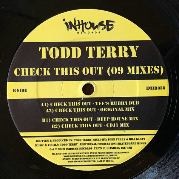 Todd Terry : Check This Out (09 Mixes) (12")