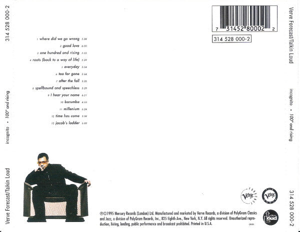 Incognito : 100° And Rising (CD, Album)
