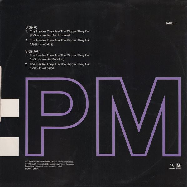 Sounds Of Blackness : The Harder They Are The Bigger They Fall (E-Smoove Remixes) (12", Promo)