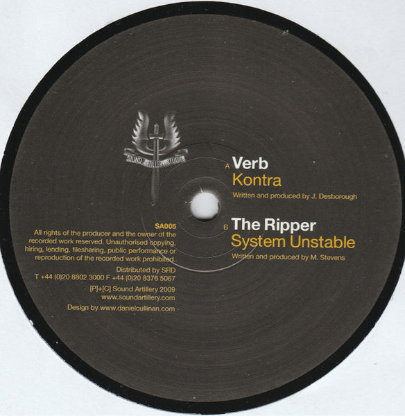 Verb (6) / The Ripper (7) : Kontra / System Unstable (12")