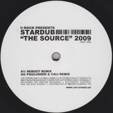 C-Rock Presents Stardub : The Source 2009 (Part One) (12")