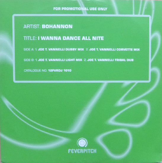 Hamilton Bohannon : I Wanna Dance All Nite (12", Promo)