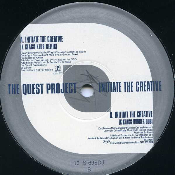 The Quest Project : Initiate The Creative (K-Klass Remixes) (12", Promo)