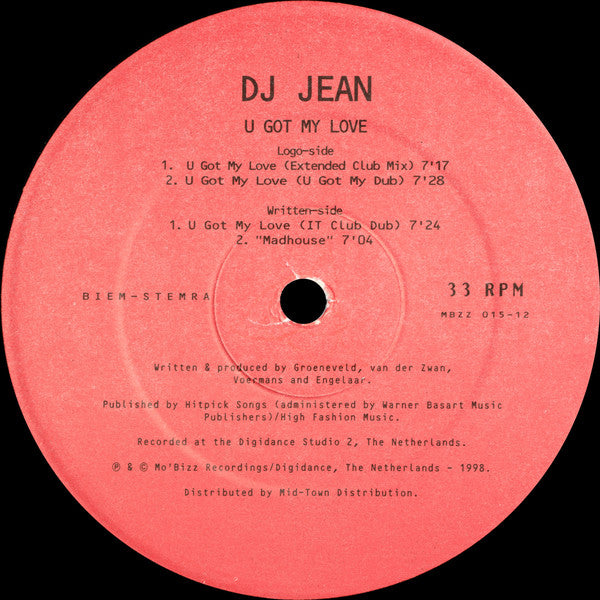 DJ Jean : U Got My Love (12")