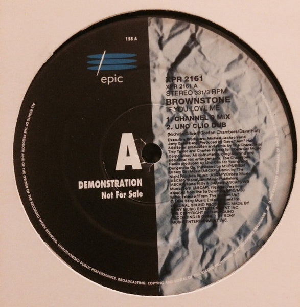 Brownstone : If You Love Me (12", Promo)