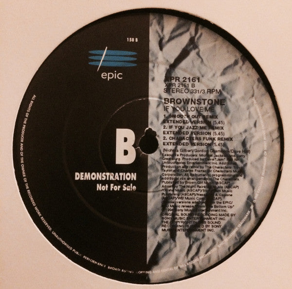 Brownstone : If You Love Me (12", Promo)