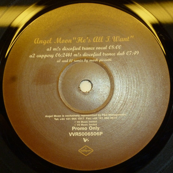 Angelmoon : He's All I Want (12", Promo)