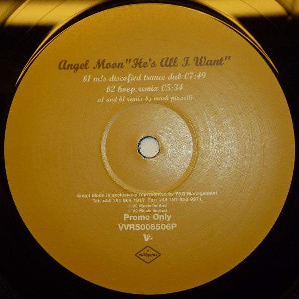 Angelmoon : He's All I Want (12", Promo)