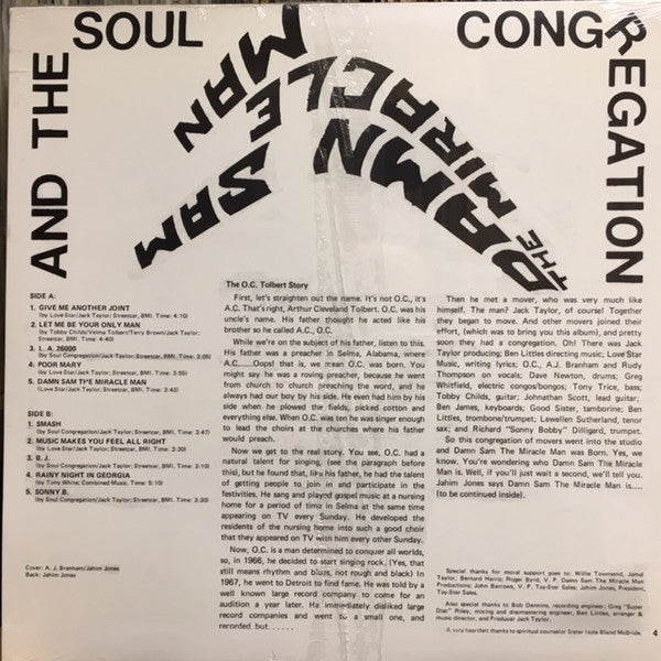 Damn Sam The Miracle Man And The Soul Congregation : Damn Sam The Miracle Man And The Soul Congregation (LP, Album, RE)