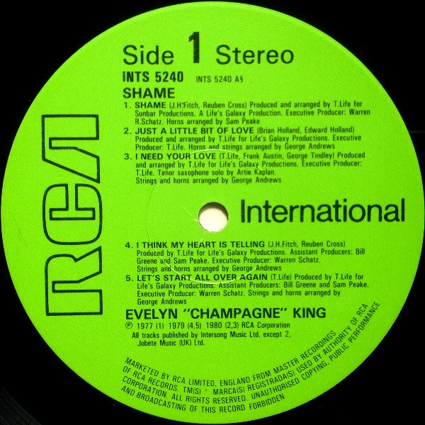 Evelyn King : Shame (LP, Comp)