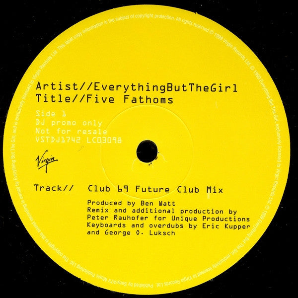 EverythingButTheGirl* : Five Fathoms (2x12", Promo)