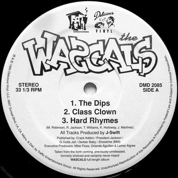 The Wascals : The Dips / Class Clown / Hard Rhymes (12", Maxi)