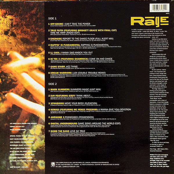 Various : Rage - Make Some Noise Vol 1 (LP, Comp)