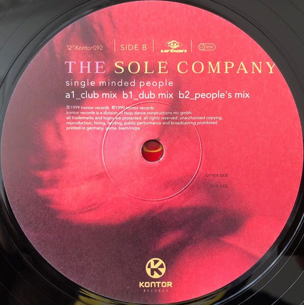 The Sole Company : Single Minded People (12")