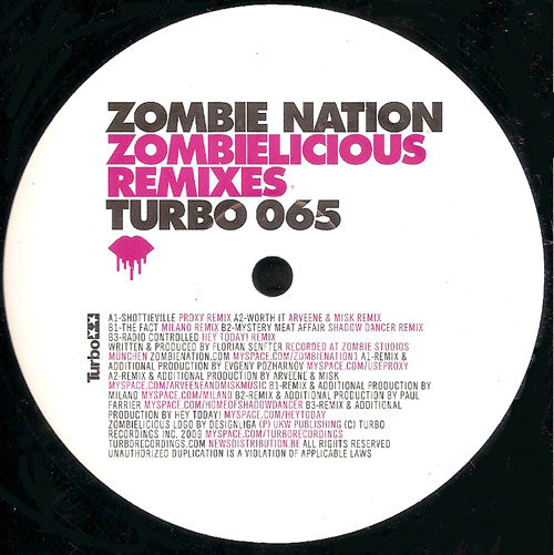 Zombie Nation : Zombielicious Remixes (12")