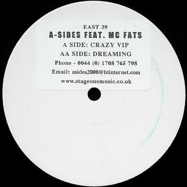 A-Sides Feat. MC Fats : Crazy (VIP) / Dreaming (12", Promo, Sti)