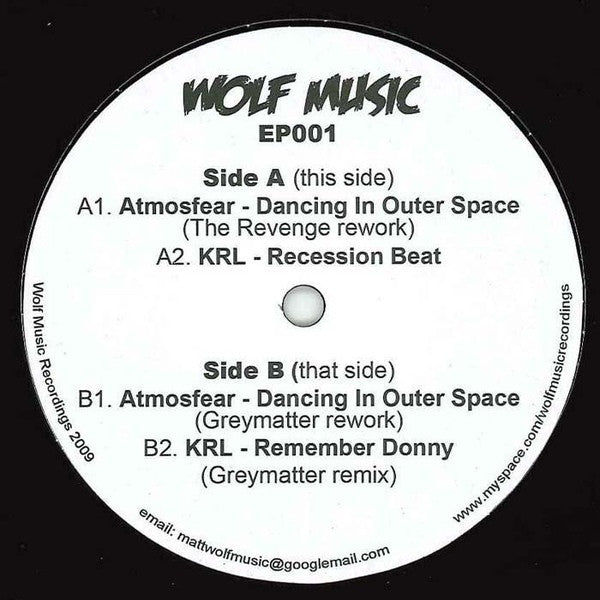 Atmosfear / KRL : Dancing In Outer Space (The Revenge & Greymatter Reworks) (12", EP)