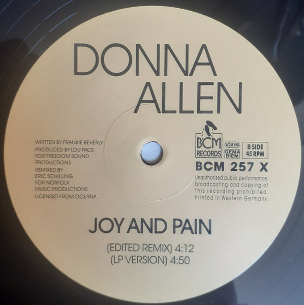 Donna Allen : Joy And Pain (12" Remix) (12")