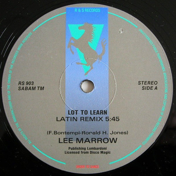 Lee Marrow : Lot To Learn (12")