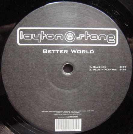 Layton & Stone : Better World (12")