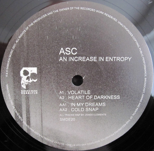 ASC : An Increase In Entropy (12", Ltd)