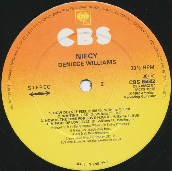 Deniece Williams : Niecy (LP, Album)
