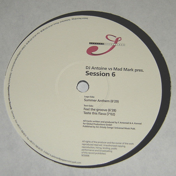 DJ Antoine vs. Mad Mark : Session 6 (12")