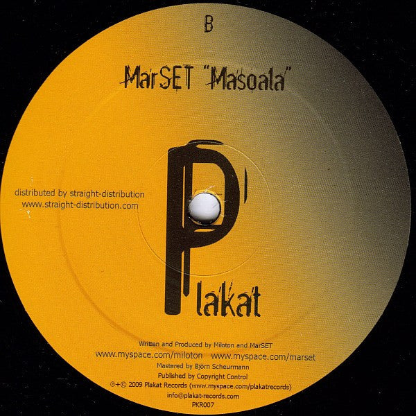 Miloton / MarSET : Make The Scribe / Masoala (12")