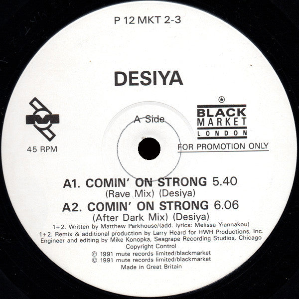 Desiya : Comin On Strong (12", Promo)