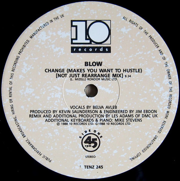 Blow Featuring Belva : Change (Makes You Want To Hustle) (12", Single)