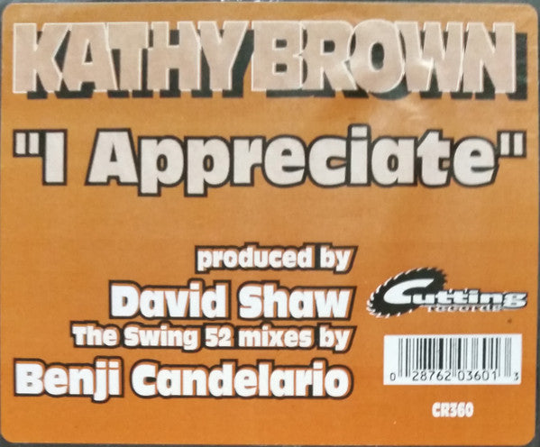Kathy Brown : I Appreciate (12")