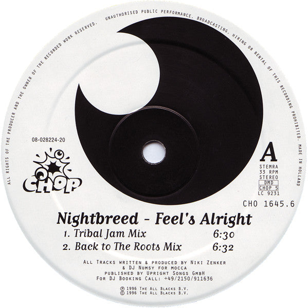 Nightbreed (5) : Feel's Alright (12")