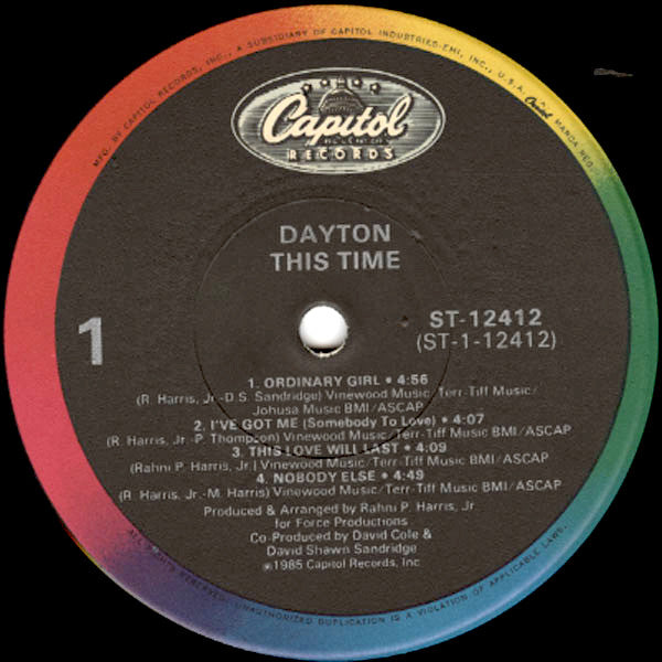 Dayton : This Time (LP, Album)