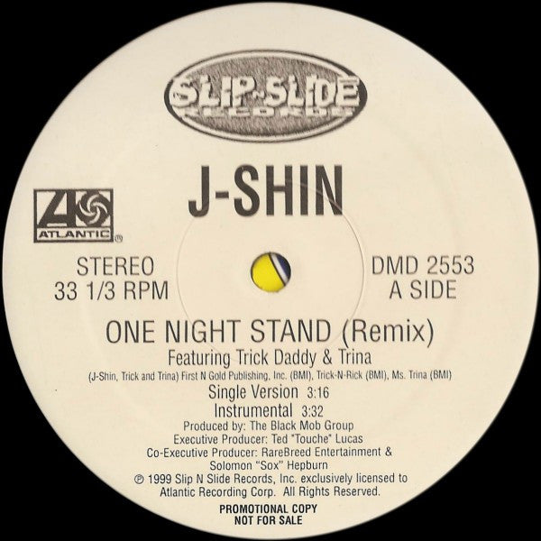 J-Shin Featuring Trick Daddy & Trina : One Night Stand (Remix) (12", Promo)