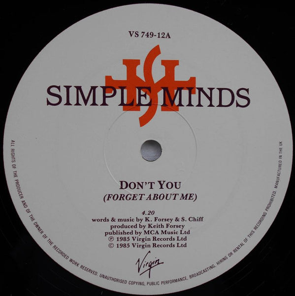 Simple Minds : Don't You (Forget About Me) (12", Single)