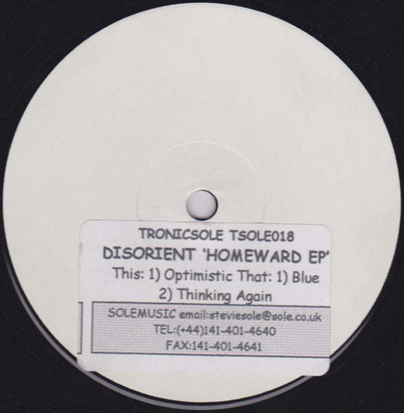 Disorient : Homeward EP (12", EP, W/Lbl)