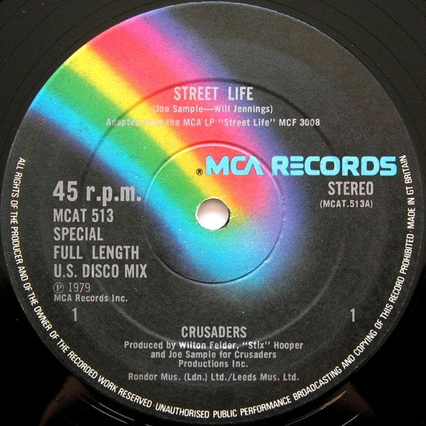 Crusaders* : Street Life (Special Full Length U.S. Disco Mix) (12", Single, Ltd, Bla)