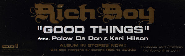 Rich Boy : Good Things (12", Promo)