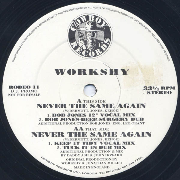 Workshy : Never The Same Again (12", Promo)