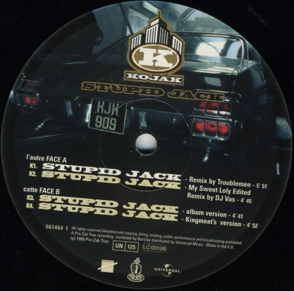 Kojak : Stupid Jack (12")