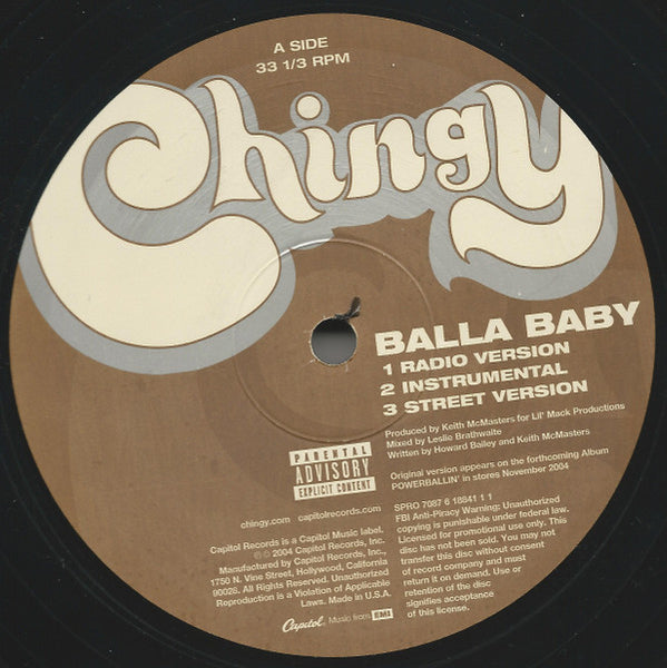 Chingy : Balla Baby / Fall-N (12")